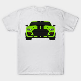 Shelby GT500 2020 Grabber-Lime + Black Stripes T-Shirt